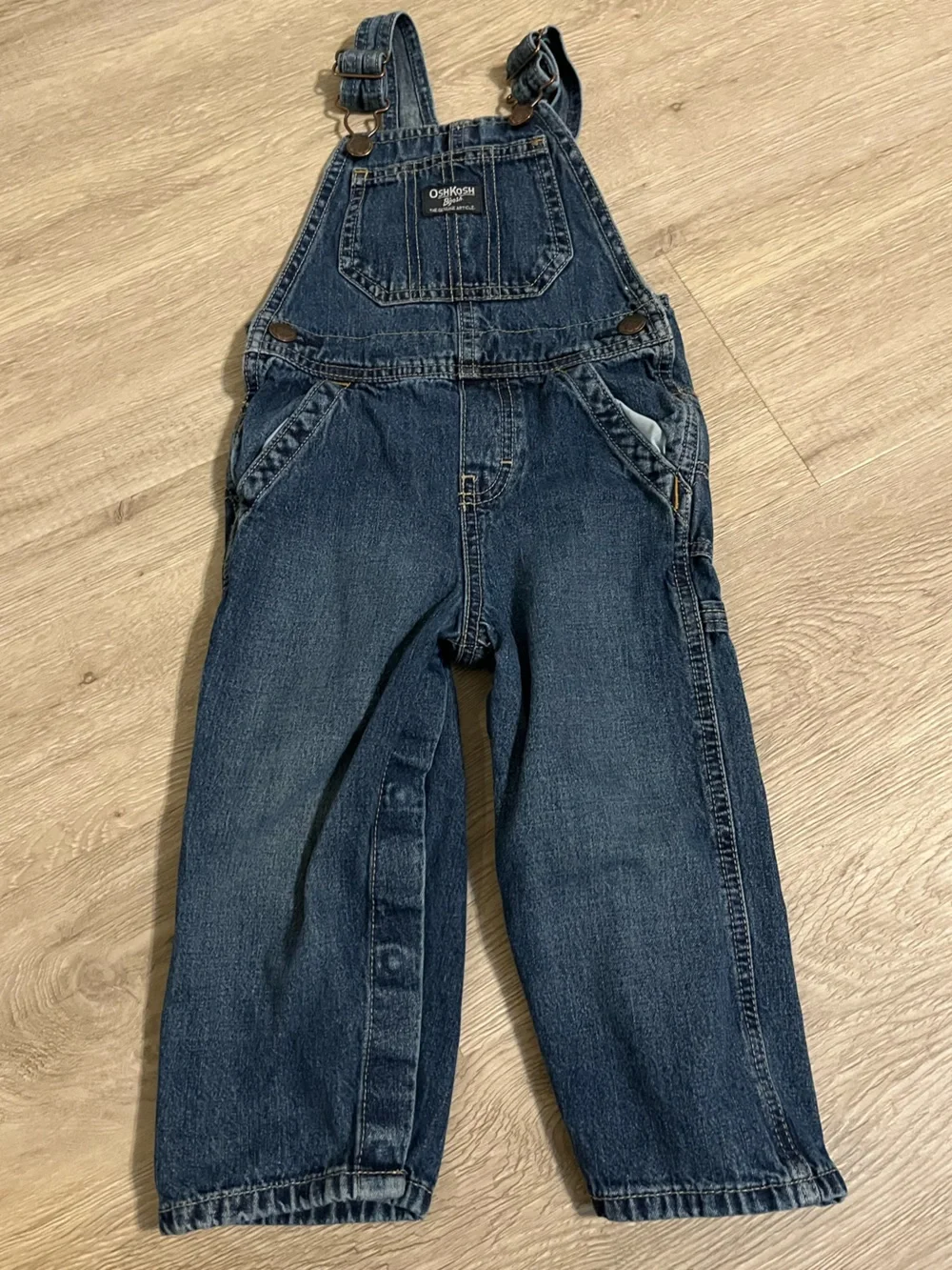 OshKosh B'gosh Kids Relaxed Denim Overalls - Indigo Blue